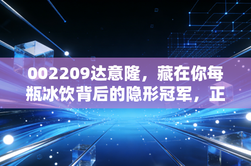 002209达意隆,藏在你每瓶冰饮背后的隐形冠军,正在撕开高端制造新赛道