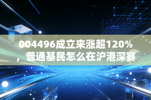 004496成立来涨超120%,普通基民怎么在沪港深赛道拿到稳稳的长期收益?
