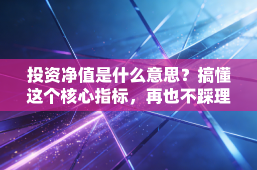 投资净值是什么意思?搞懂这个核心指标,再也不踩理财投资的隐形坑