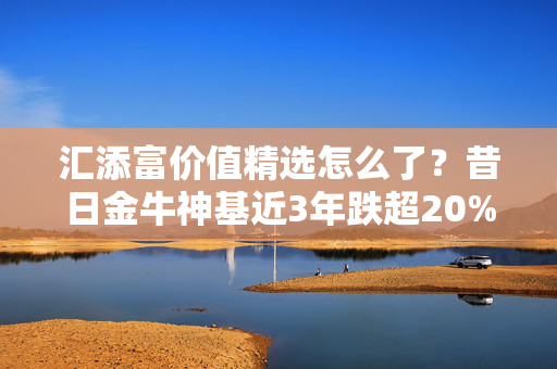 汇添富价值精选怎么了?昔日金牛神基近3年跌超20%,基民,拿了5年还没回本