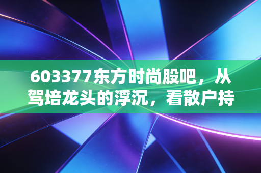 603377东方时尚股吧,从驾培龙头的浮沉,看散户持股3年的真实心态与行业拐点信号