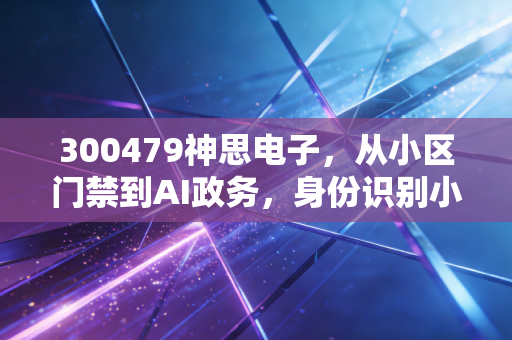 300479神思电子，从小区门禁到AI政务，身份识别小巨人的投资价值到底藏在哪？