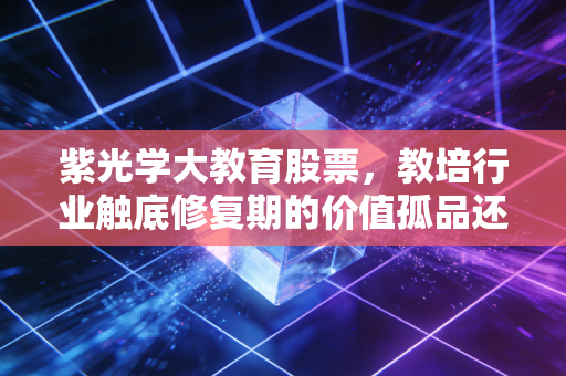 紫光学大教育股票,教培行业触底修复期的价值孤品还是情绪泡沫?