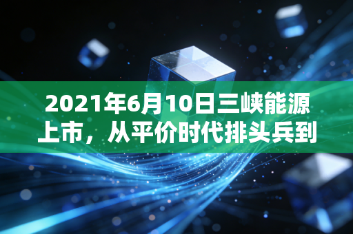 2021年6月10日三峡能源上市,从平价时代排头兵到普通人能源投资的压舱石