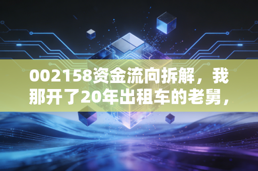 002158资金流向拆解,我那开了20年出租车的老舅,靠跟踪它3个月赚了4万的启示