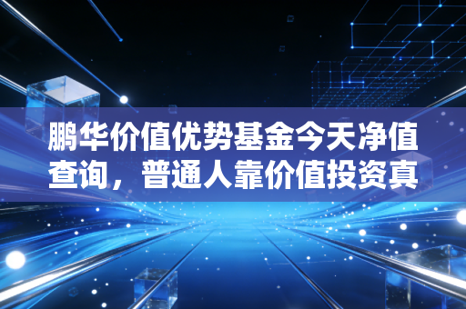 鹏华价值优势基金今天净值查询，普通人靠价值投资真能赚到买菜钱吗？
