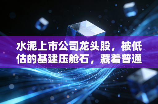 水泥上市公司龙头股,被低估的基建压舱石,藏着普通人没看到的长期价值