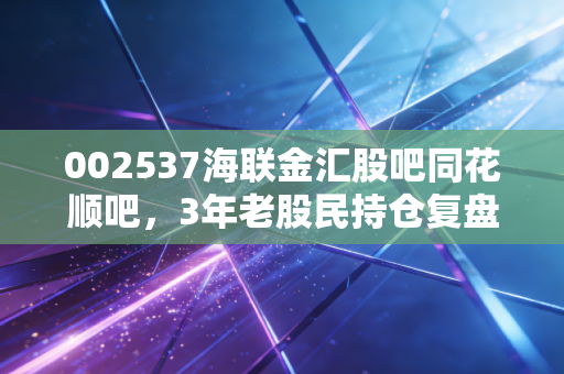 002537海联金汇股吧同花顺吧，3年老股民持仓复盘，双轮驱动的底气到底够不够？