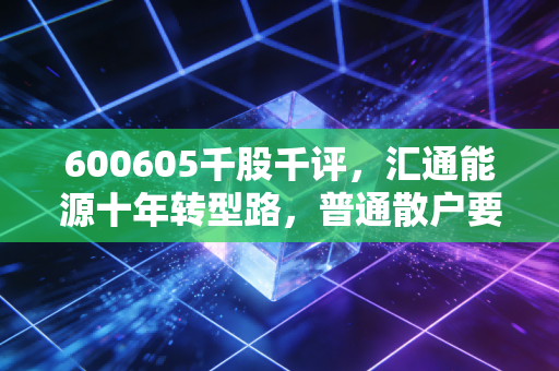 600605千股千评,汇通能源十年转型路,普通散户要不要蹭这波国企改革行情?