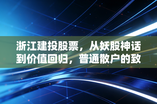 浙江建投股票,从妖股神话到价值回归,普通散户的致富梦与踩坑启示录