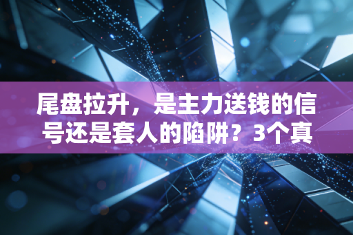 尾盘拉升,是主力送钱的信号还是套人的陷阱?3个真实案例教你避坑吃红利