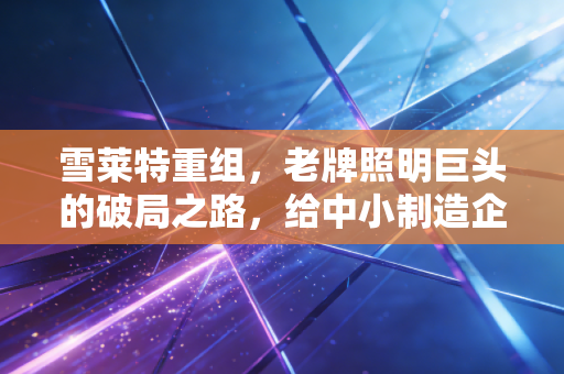 雪莱特重组,老牌照明巨头的破局之路,给中小制造企业的3个生存启示