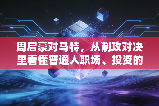 周启豪对马特,从削攻对决里看懂普通人职场、投资的底层生存逻辑