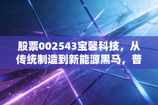 股票002543宝馨科技,从传统制造到新能源黑马,普通人能蹭到这波产业红利吗?