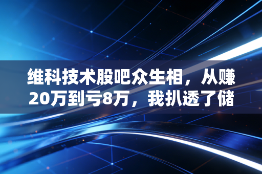 维科技术股吧众生相,从赚20万到亏8万,我扒透了储能小龙头的真实价值与炒作暗线