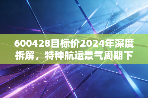 600428目标价2024年深度拆解,特种航运景气周期下,中远海特能摸到12元吗?