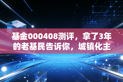 基金000408测评,拿了3年的老基民告诉你,城镇化主题基能不能闭眼入?