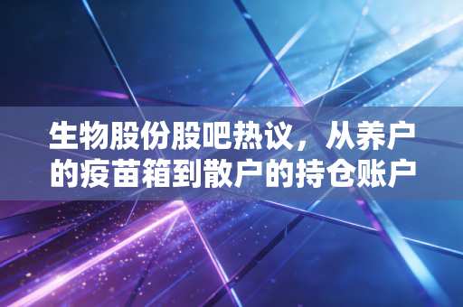 生物股份股吧热议，从养户的疫苗箱到散户的持仓账户，动保龙头的冷暖真相