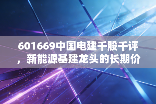 601669中国电建千股千评,新能源基建龙头的长期价值与短期波动逻辑解析