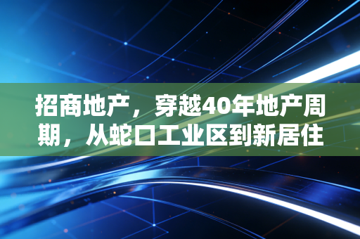 招商地产,穿越40年地产周期,从蛇口工业区到新居住时代的长期主义样本