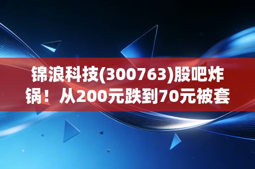 锦浪科技(300763)股吧炸锅！从200元跌到70元被套的散户还有救吗？我蹲了3个月股吧+实地走访经销商，说点别人不敢说的真话