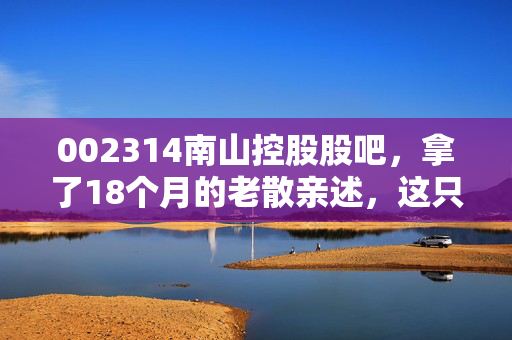 002314南山控股股吧,拿了18个月的老散亲述,这只地产+储能双概念股到底是坑还是黄金坑?