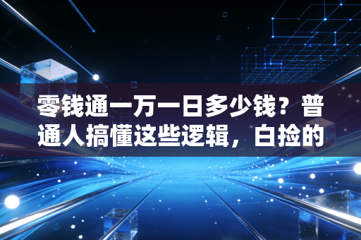 零钱通一万一日多少钱？普通人搞懂这些逻辑，白捡的收益比你想的香