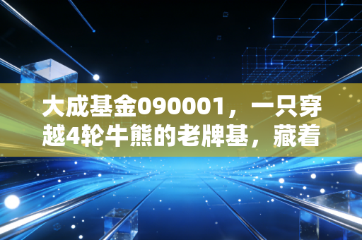 大成基金090001，一只穿越4轮牛熊的老牌基，藏着普通人投资最朴素的真相