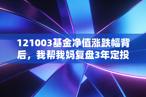 121003基金净值涨跌幅背后,我帮我妈复盘3年定投盈亏,普通人买主动基真的能躺赚吗?