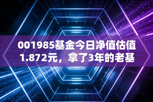 001985基金今日净值估值1.872元，拿了3年的老基民给新手的3个掏心窝建议