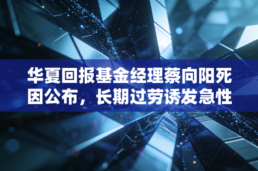 华夏回报基金经理蔡向阳死因公布，长期过劳诱发急性心梗，41岁资管老兵的离去给行业敲了警钟
