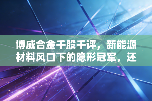 博威合金千股千评,新能源材料风口下的隐形冠军,还是估值回调的周期陷阱?