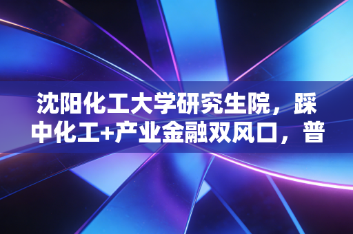 沈阳化工大学研究生院,踩中化工+产业金融双风口,普通学子也能挖到人生第一桶金