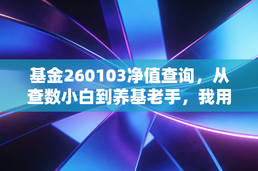 基金260103净值查询,从查数小白到养基老手,我用3年实操摸清的门道