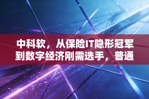 中科软，从保险IT隐形冠军到数字经济刚需选手，普通人也能摸到的To B产业红利？