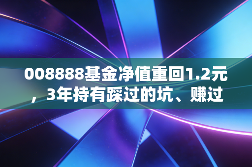 008888基金净值重回1.2元，3年持有踩过的坑、赚过的钱和普通人的基民生存法则