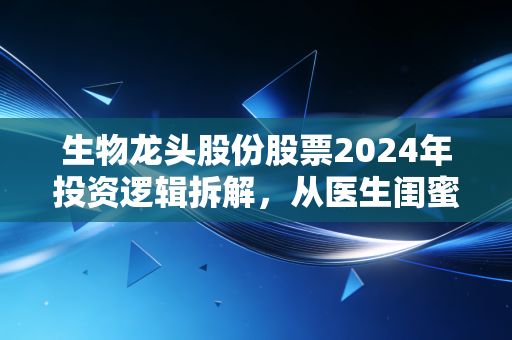 生物龙头股份股票2024年投资逻辑拆解，从医生闺蜜的年终奖流向，看懂生物医药赛道的长坡厚雪