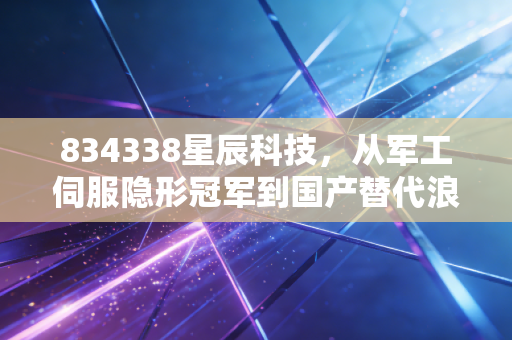 834338星辰科技,从军工伺服隐形冠军到国产替代浪潮下的新增长样本