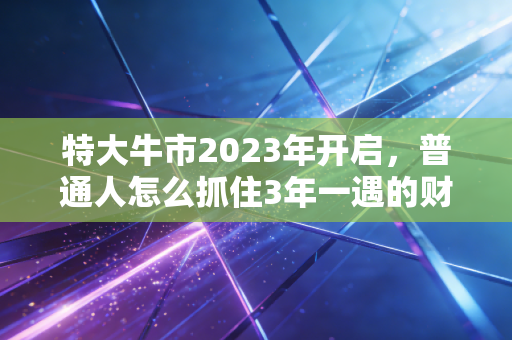 特大牛市2023年开启,普通人怎么抓住3年一遇的财富跃迁窗口