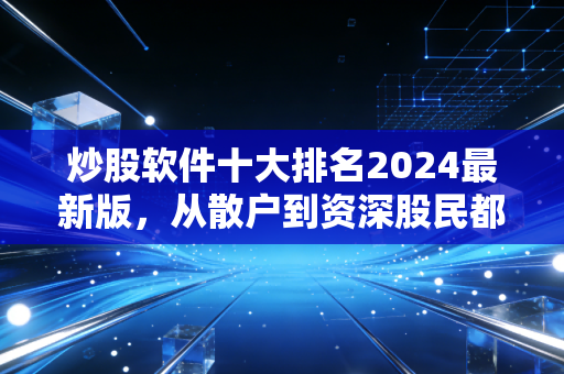 炒股软件十大排名2024最新版，从散户到资深股民都适用的选工具指南