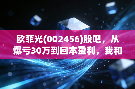 欧菲光(002456)股吧,从爆亏30万到回本盈利,我和3万股友蹲了2年的果链弃儿逆袭启示录