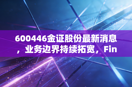600446金证股份最新消息，业务边界持续拓宽，FinTech龙头的长期价值逻辑变了吗？