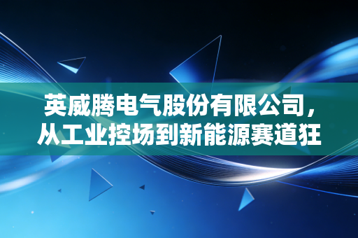 英威腾电气股份有限公司，从工业控场到新能源赛道狂奔的本土制造业样本