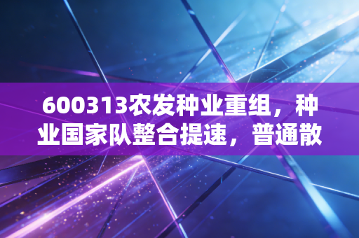 600313农发种业重组，种业国家队整合提速，普通散户也能吃到政策红利吗？