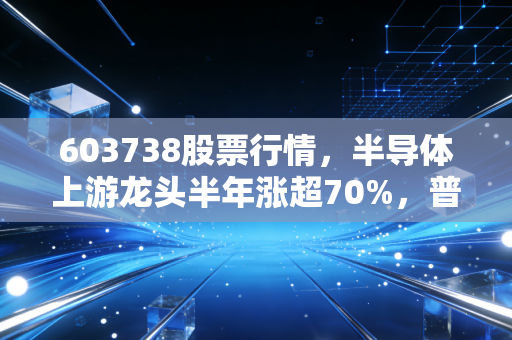 603738股票行情，半导体上游龙头半年涨超70%，普通散户到底能不能布局？