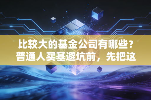 比较大的基金公司有哪些？普通人买基避坑前，先把这些头部玩家底细摸透
