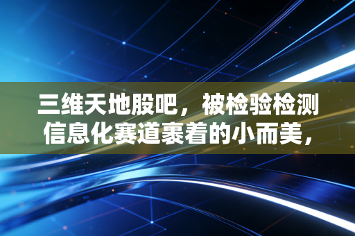 三维天地股吧，被检验检测信息化赛道裹着的小而美，到底是馅饼还是陷阱？