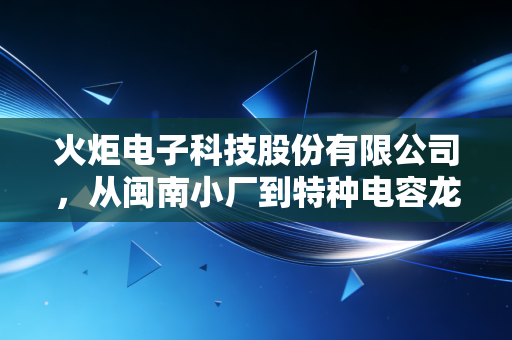 火炬电子科技股份有限公司，从闽南小厂到特种电容龙头，藏在大国制造背后的隐形冠军成长史