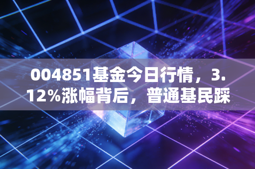 004851基金今日行情，3.12%涨幅背后，普通基民踩过的坑和接下来的操作建议