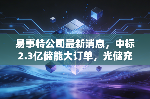 易事特公司最新消息，中标2.3亿储能大订单，光储充一体化布局的下半场还有多少想象空间？